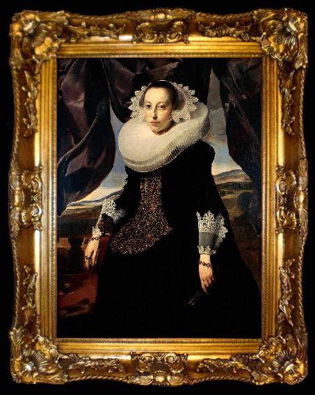 framed  Thomas De Keyser Portrait of a Woman, ta009-2